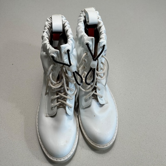 F_WD White Combat boots - Picture 2 of 5